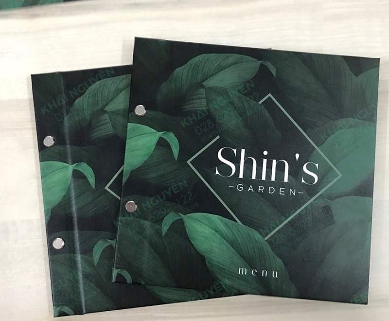 kích thước menu hình vuông