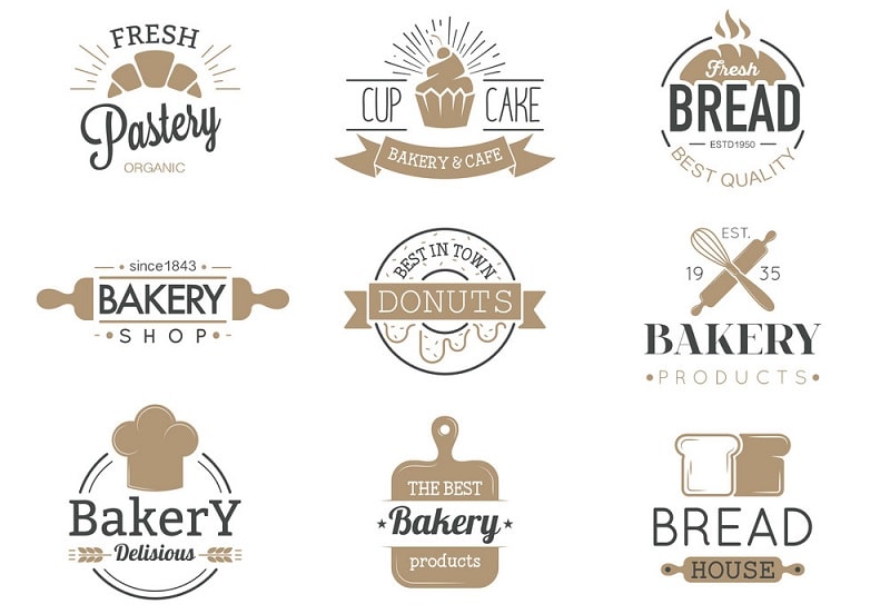 thiết kế logo tiệm bánh