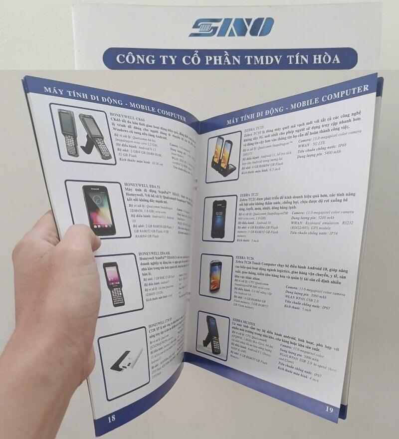 Mẫu catalogue giấy c200 9 tờ 36 trang đóng ghim
