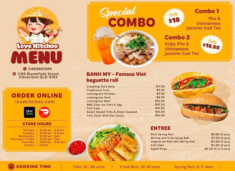 Mẫu in menu độc quyền thương hiệu duy nhất