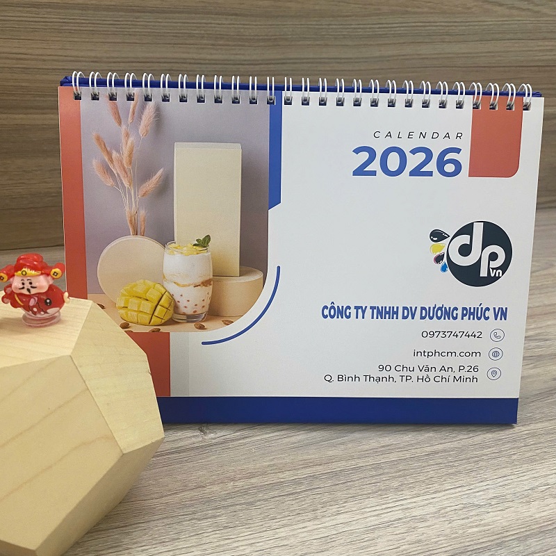 mẫu lịch để bàn tinh tế