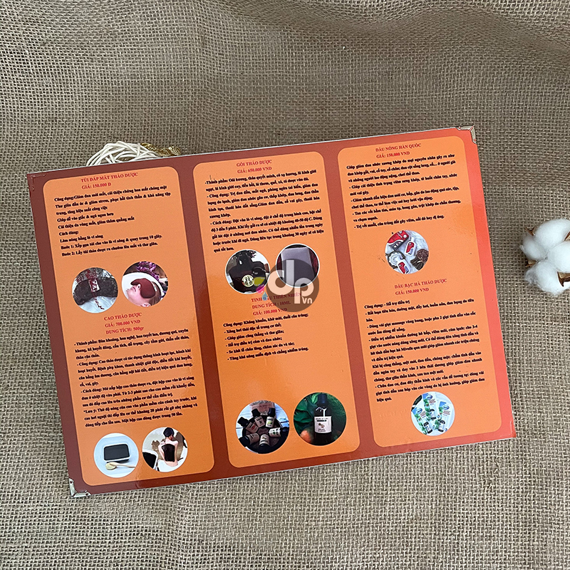 mẫu menu spa