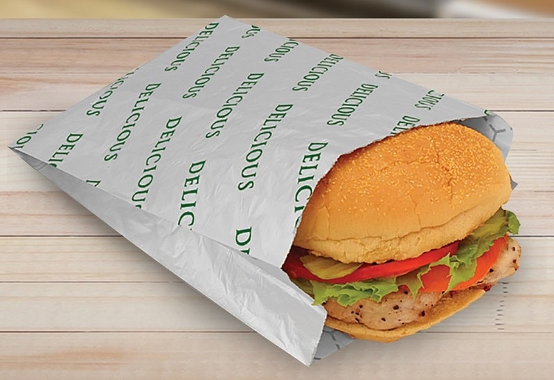 mẫu túi giấy đựng bánh hamburger đẹp