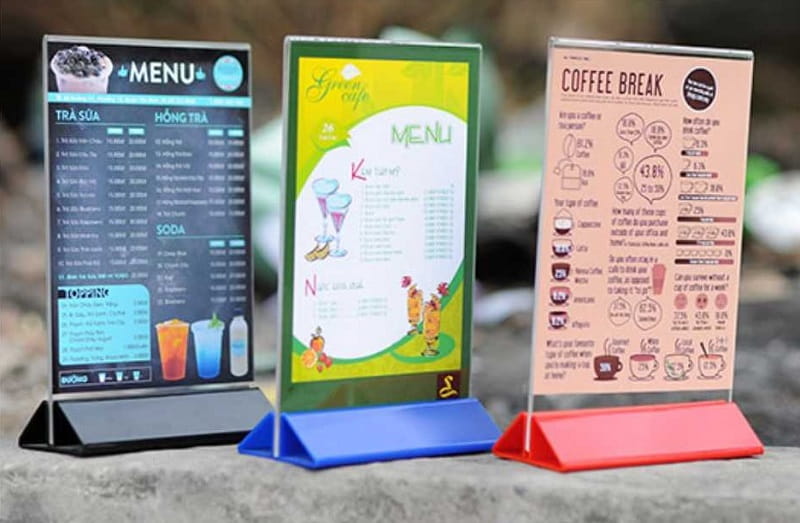3 mẫu menu mice đế nhựa nhiều màu sắc