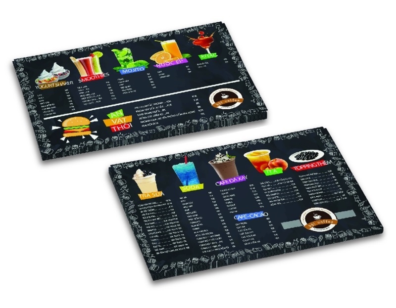 menu nhựa