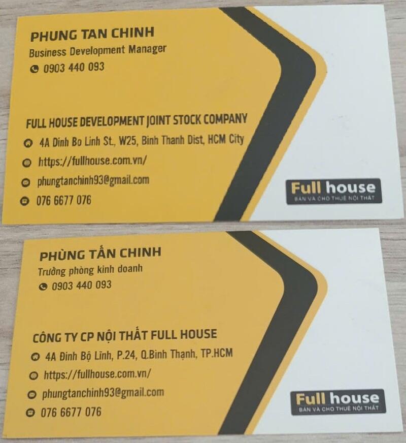 Mẫu name card c300 cho trưởng phòng