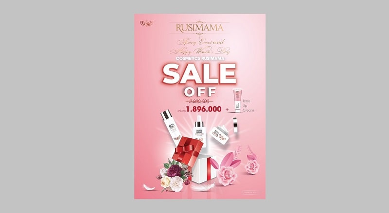 Poster mỹ phẩm rusimama