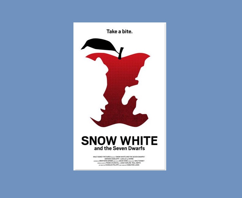 mẫu poster phim bạch tuyết hình ảnh lồng ghép