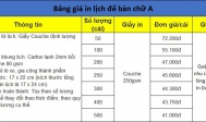 In lịch để bàn chữ A